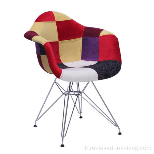 réplique de chaise rembourrée en patchwork eames dar